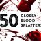 CreativeMarket 50 Glossy Blood Splatters Free Download