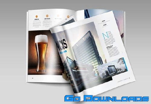 CreativeMarket A4 Brochure Magazine Mock-Up Free Download