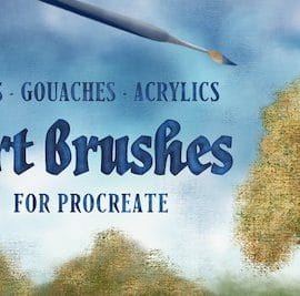 CreativeMarket Art Brushes for Procreate Free Download