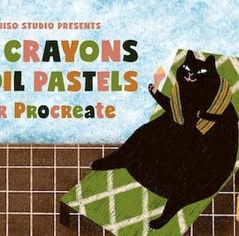 CreativeMarket Crayons & Oil Pastels for Procreate Free Download