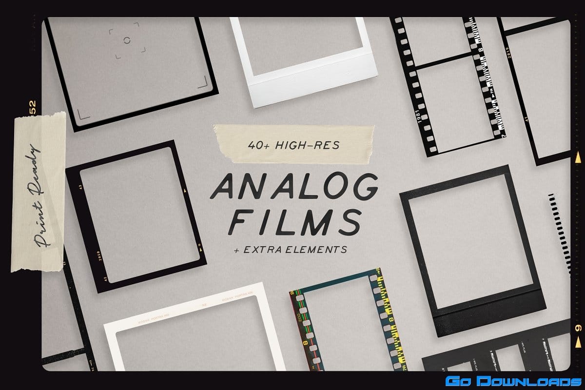 CreativeMarket High Quality Film Frames Kit Free Download