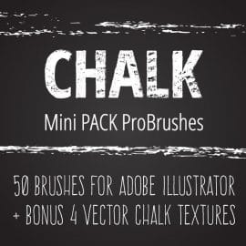 CreativeMarket Mini Pack vector Chalk Brushes Free Download