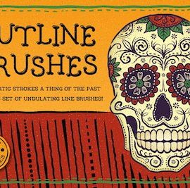 CreativeMarket Outline Brushes Free Download