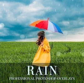 CreativeMarket Rain Overlays Photoshop Free Download