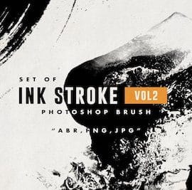 CreativeMarket Set of Ink Stroke 2 Brush Free Download