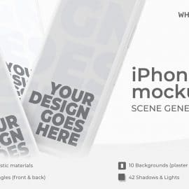 CreativeMarket iPhone 11 Scene Creator Light Clay Free Download