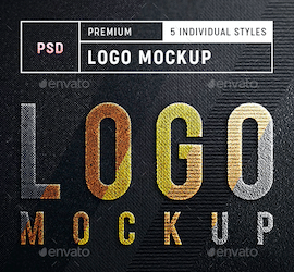 Graphicriver 5 Realistic Logo Mock-up on Black Paper V.1 Free Download