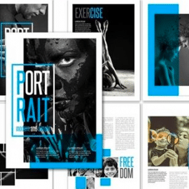 Portrait Magazine Template Free Download