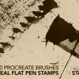 Procreate Flat Pen Stamps Free Download