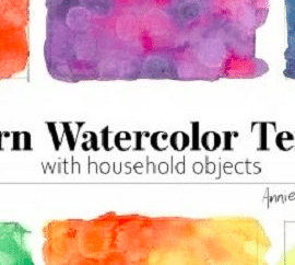 Create Modern Watercolor Textures with Household Objects