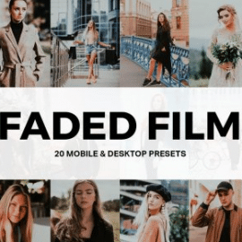 CreativeMarket – 20 Faded Film Lightroom Presets LUTs 4857350