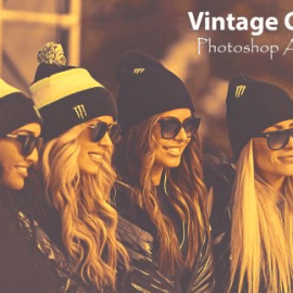 CreativeMarket – Vintage Color Photoshop Action 4755683