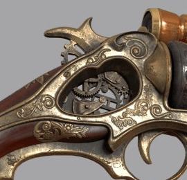 Victory3D / FlippedNormals – Steampunk Gun Game Asset in Blender Tutorial