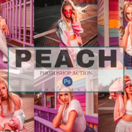 6 Peach Photoshop Actions, ACR, LUT 4220680