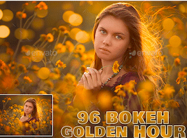 Graphicriver 96 Golden Bokeh Overlays Free Download