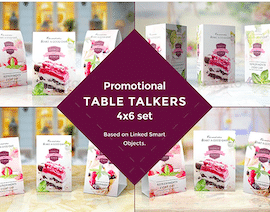 Graphicriver Promotional Table Talkers Mock-up’s Bundle Free Download