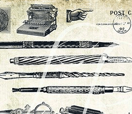 Vintage Office & Postcard Brush Set, 71 .abr Brushes Free Download