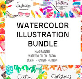 Watercolor Illustration Clipart Bundle 4067304 Free Download