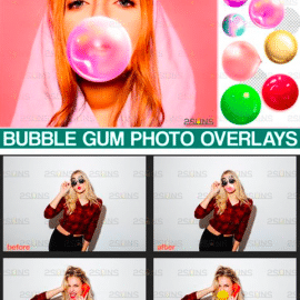 100 Blowing Bubble Gum Photo Overlays Free Download