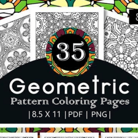 35 Geometric Pattern Coloring Set 4 4321298