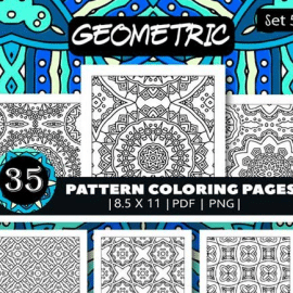 35 Geometric Pattern Coloring Set 5 4329811