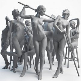 3D Scan Store  Female Model Pack 01