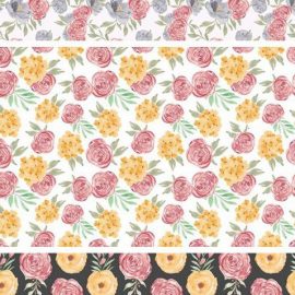 6 Watercolor Flower Seamless Pattern 4178333