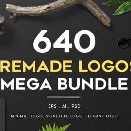 640 Premade Logos Mega Bundle Free Download