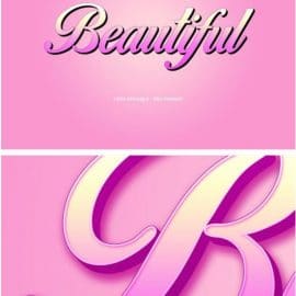 Beautiful Pink Photoshop Text Effect Free Download