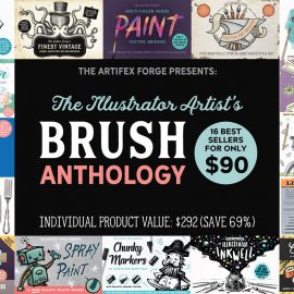 CreativeMarket Illustrator Artist’s Brush Anthology Download