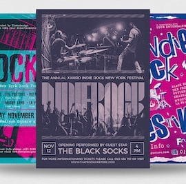 CreativeMarket Indie Rock Flyer Bundle V3 Free Download