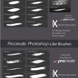 CreativeMarket Procreate Texture Brushes BUNDLE 3480564 Free Download