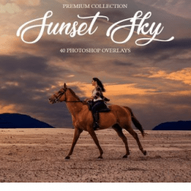 CreativeMarket – Sunset Sky Photoshop Overlays 4740631