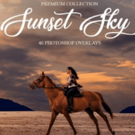 CreativeMarket Sunset Sky Photoshop Overlays 4740631