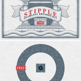 CretiveMarket Stipple Seamless Brushes Kit Free Download