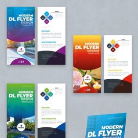 DL Business Flyer Layout with Gradient Circles 357915912