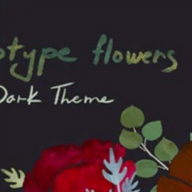 Dark Theme Monotype Flowers 4265236