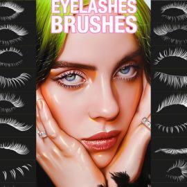 Eyelashes Brushes for Photoshop Free Download