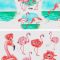 FLAMINGOS and FLOWERS Watercolor Clipart 4414138