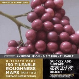 Gumroad – ULTIMATE PACK – 150 Tileable Roughness Maps – Surface Imperfection (Part 1 & 2)