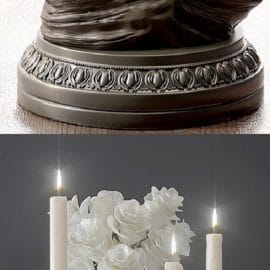 Horse Head Sculpture End Table and decorative set