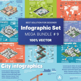 Isometric set infographics