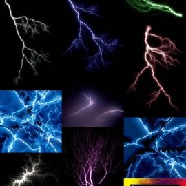 Lightning Overlays & Brushes for Photoshop Free Download