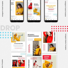 MAGE DROP PowerPoint Keynote Google Slides Instagram Templates Free Download