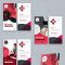 Red Pink Gradient DL Flyer Layout with Circles 357916022