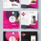 Red and Pink Gradient Bifold Brochure Layout with Circles 357916047