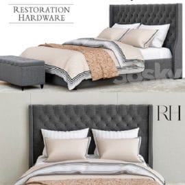 Restoration hardware gray bedroom