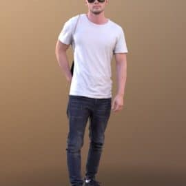 Rick 10497 – Walking Casual Guy VR / AR / low-poly 3d model