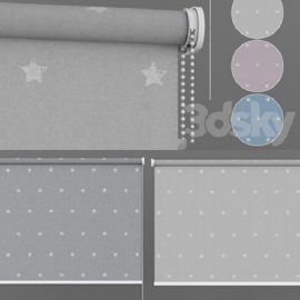 Roller Blind Stars in Four Colors Set 1