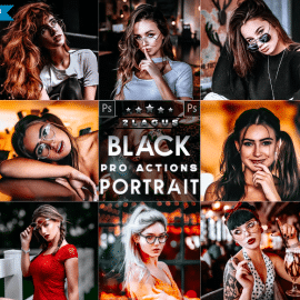 GraphicRiver – Black Tones Portrait Photoshop Actions 26656688